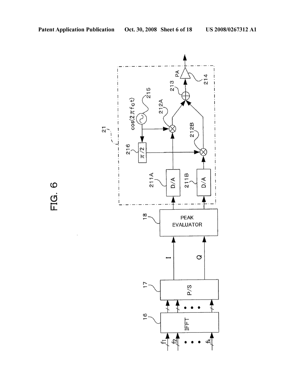 MULTICARRIER COMMUNICATION APPARATUS AND PEAK SUPPRESSING METHOD FOR THE SAME - diagram, schematic, and image 07