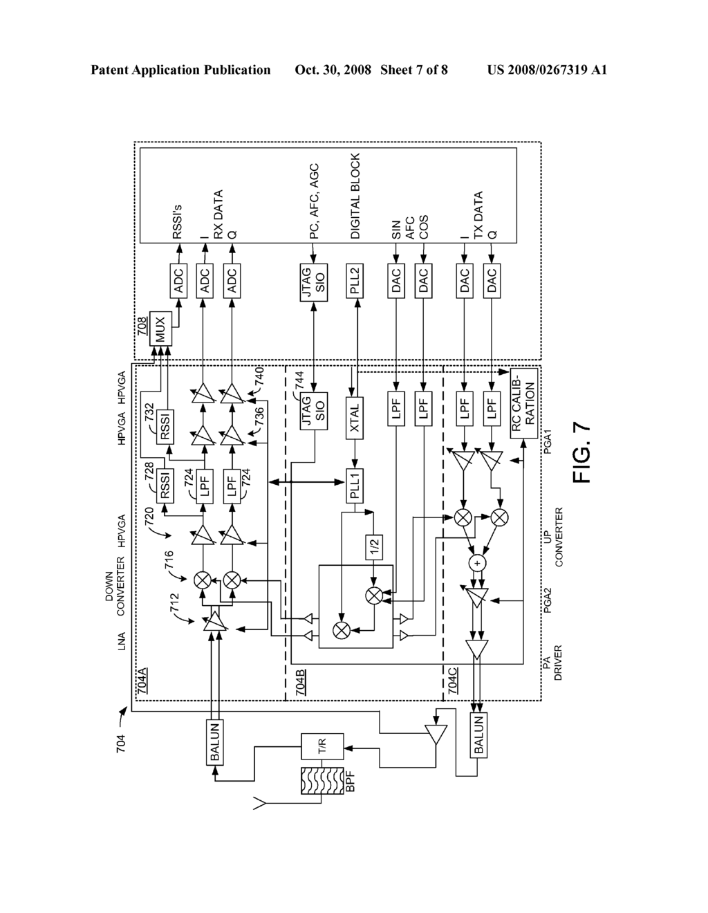 DIRECT CONVERSION RF TRANSCEIVER FOR WIRELESS COMMUNICATIONS - diagram, schematic, and image 08