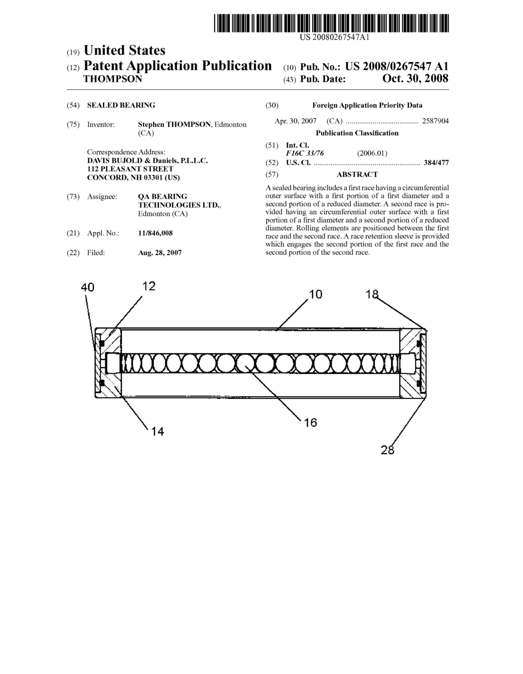 SEALED BEARING - diagram, schematic, and image 01