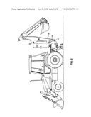 HYDRAULICALLY CUSHIONED BACKHOE BOOM BUMPER AND TRAVEL LIMITER diagram and image