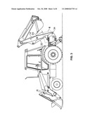 HYDRAULICALLY CUSHIONED BACKHOE BOOM BUMPER AND TRAVEL LIMITER diagram and image