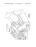 HYDRAULICALLY CUSHIONED BACKHOE BOOM BUMPER AND TRAVEL LIMITER diagram and image