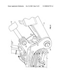 HYDRAULICALLY CUSHIONED BACKHOE BOOM BUMPER AND TRAVEL LIMITER diagram and image