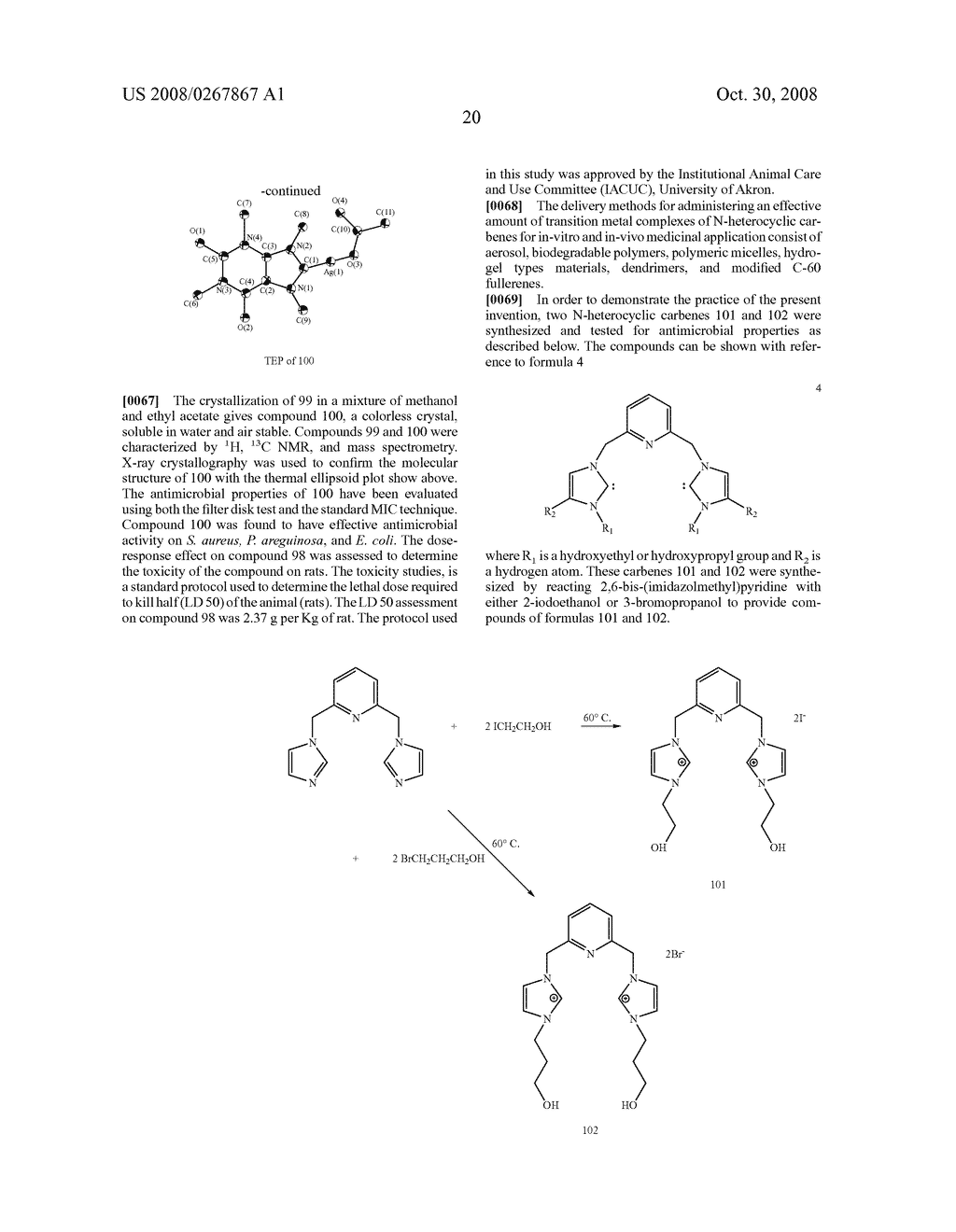 Metal Complexes of N-Heterocyclic Carbenes as Radiopharmaceuticals and Antibiotics - diagram, schematic, and image 21