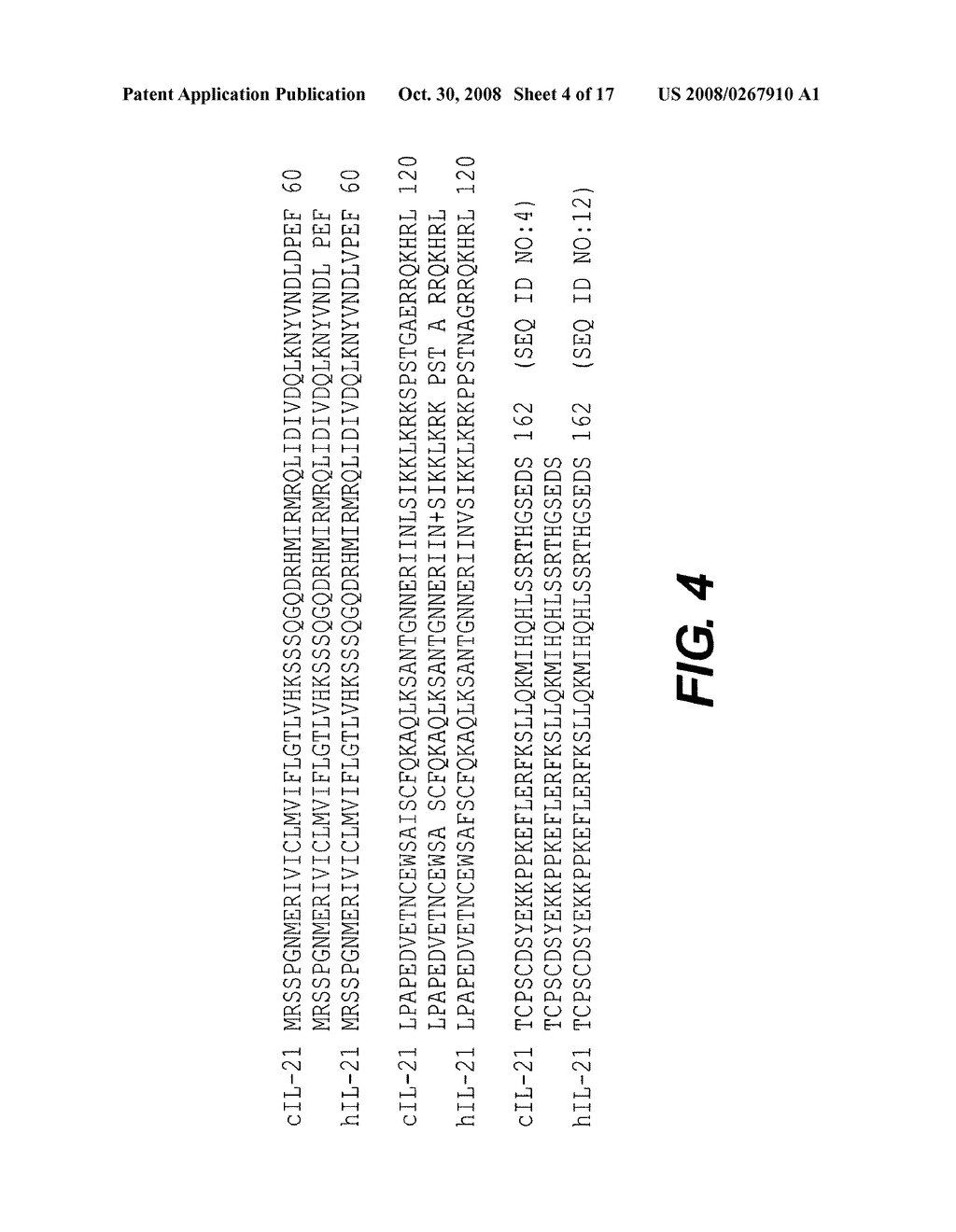 Rat, rabbit, and cynomolgus monkey IL-21 and IL-22 nucleotide and polypeptide sequences - diagram, schematic, and image 05