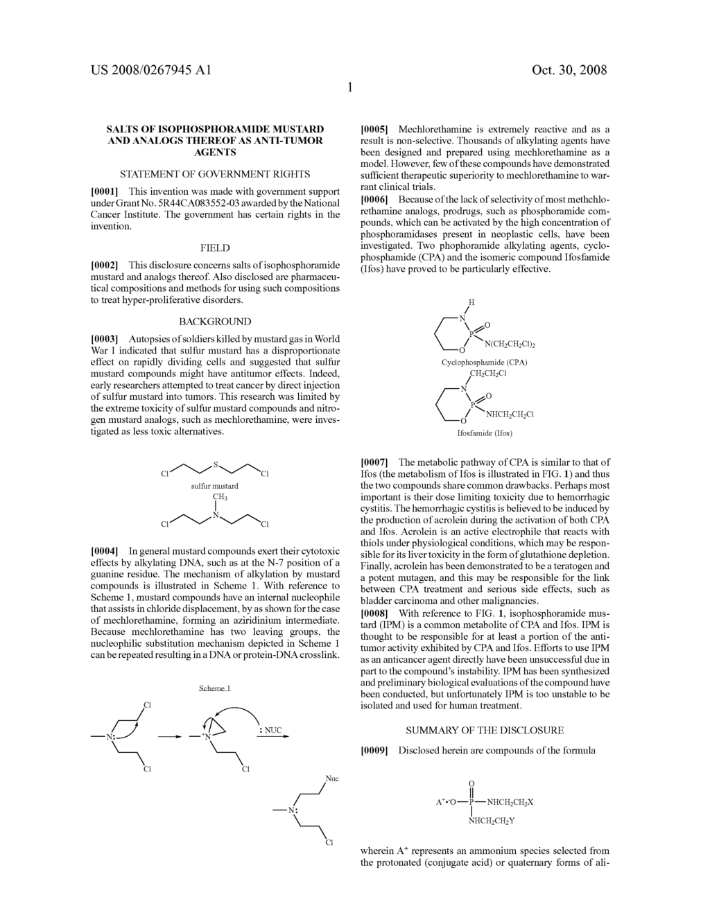 Salts of Isophosphoramide Mustard and Analogs Thereof as Anti-Tumor Agents - diagram, schematic, and image 06