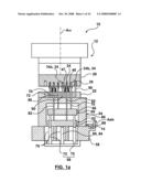 Locking Structure for Molded Parts in a Molding Machine diagram and image