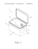 Container having coolant reservoir diagram and image