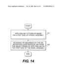 One-way vision display panels with retention layer diagram and image