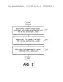 One-way vision display panels with retention layer diagram and image