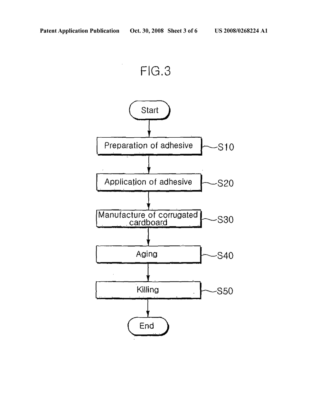 POROUS ADHESIVE FOR CORRUGATED CARDBOARD AND METHOD OF MANUFACTURING CORRUGATED CARDBOARD USING THE SAME - diagram, schematic, and image 04