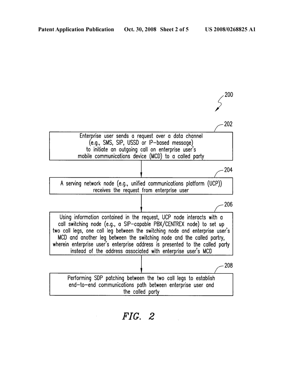 System and method for integrating an outgoing cellular call as an enterprise call - diagram, schematic, and image 03