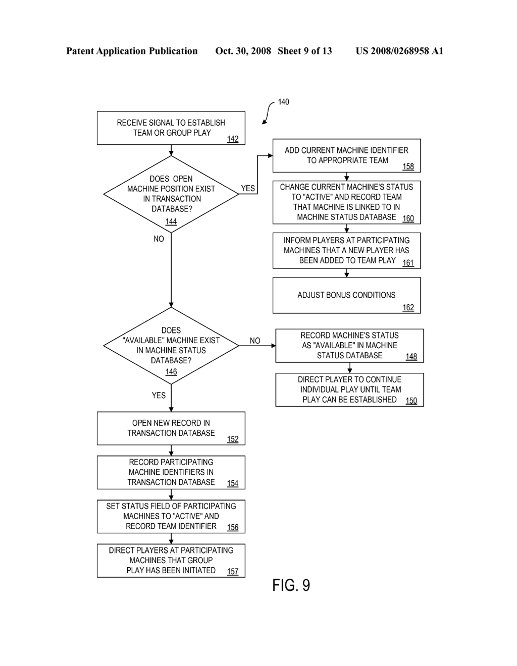 METHOD AND APPARATUS FOR TEAM PLAY OF SLOT MACHINES - diagram, schematic, and image 10