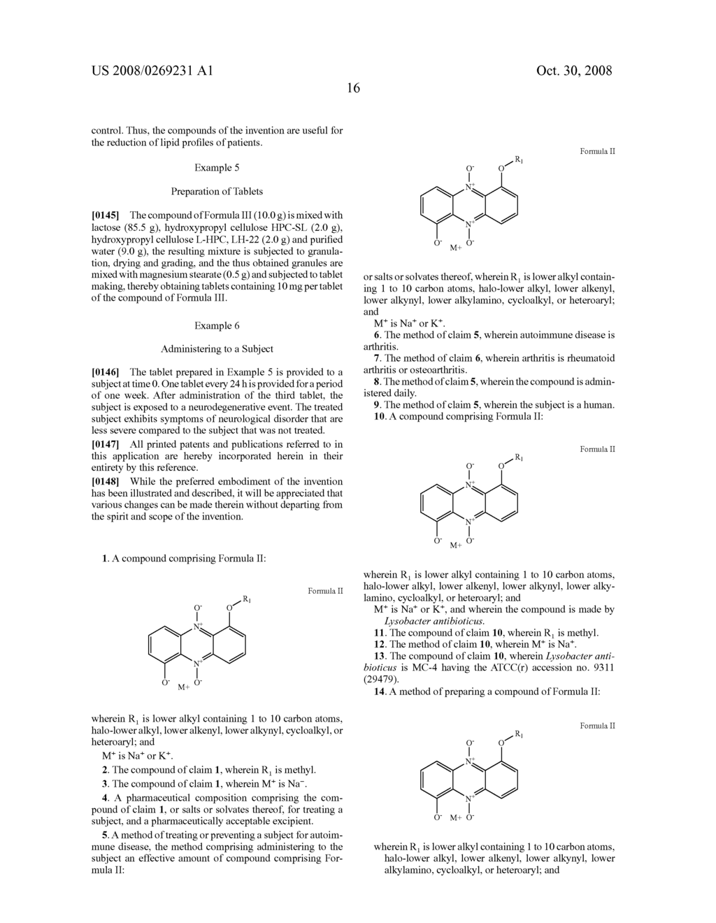 Phenazine Compounds and Use Thereof in Autoimmune and Inflammatory Disease - diagram, schematic, and image 22