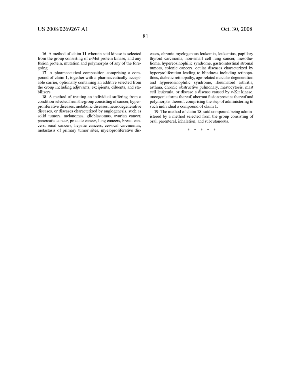 KINASE INHIBITORS USEFUL FOR THE TREATMENT OF MYLEOPROLIFIC DISEASES AND OTHER PROLIFERATIVE DISEASES - diagram, schematic, and image 82