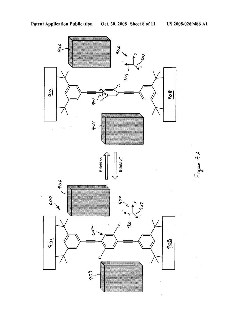 Reconfigurable molecules and molecular switches, sensors, and dyes employing the same - diagram, schematic, and image 09