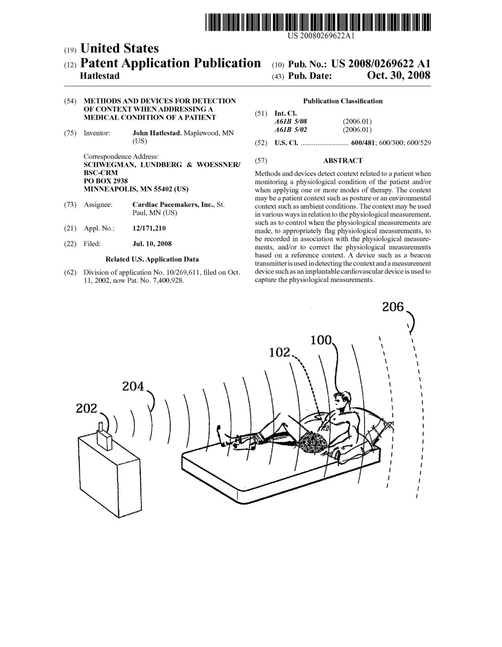 METHODS AND DEVICES FOR DETECTION OF CONTEXT WHEN ADDRESSING A MEDICAL CONDITION OF A PATIENT - diagram, schematic, and image 01