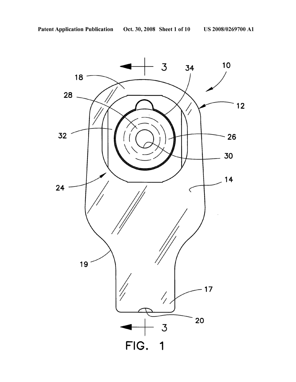 Ostomy pouch - diagram, schematic, and image 02