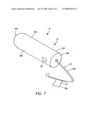 Absorbent article featuring leakage warning diagram and image