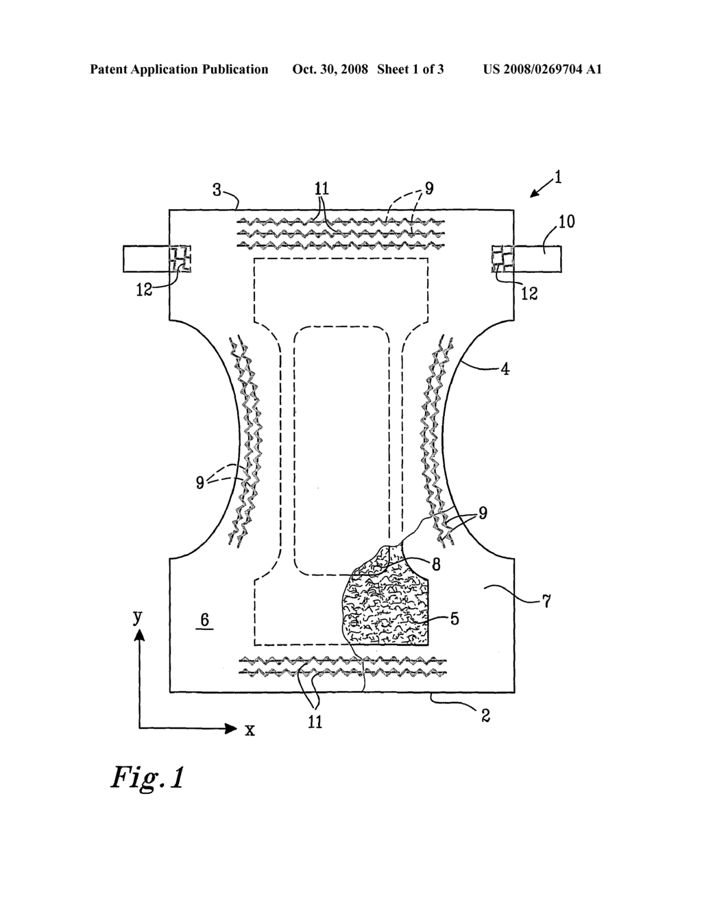 Absorbent Articles and Laminates Containing a Bonding Pattern - diagram, schematic, and image 02