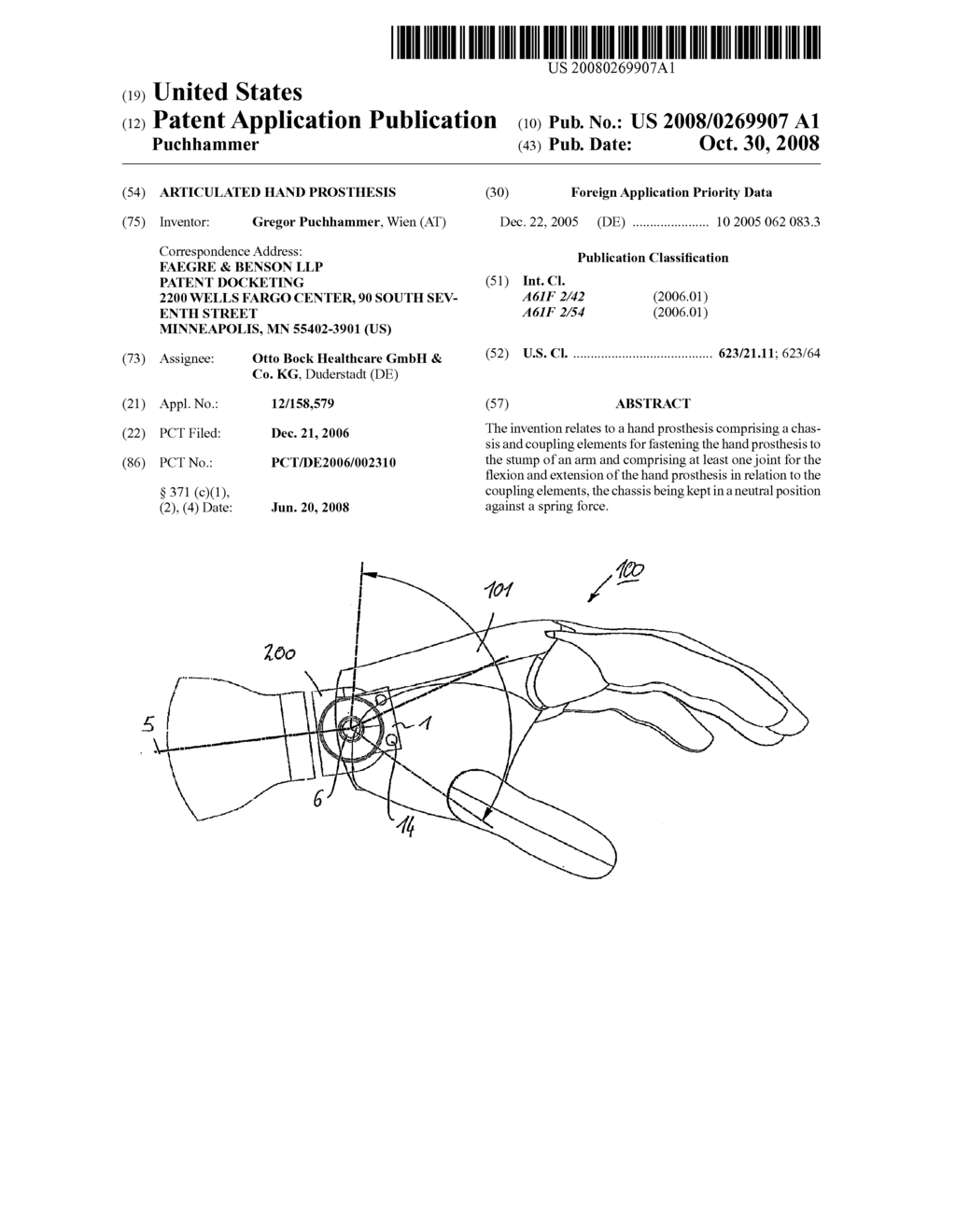 Articulated Hand Prosthesis - diagram, schematic, and image 01