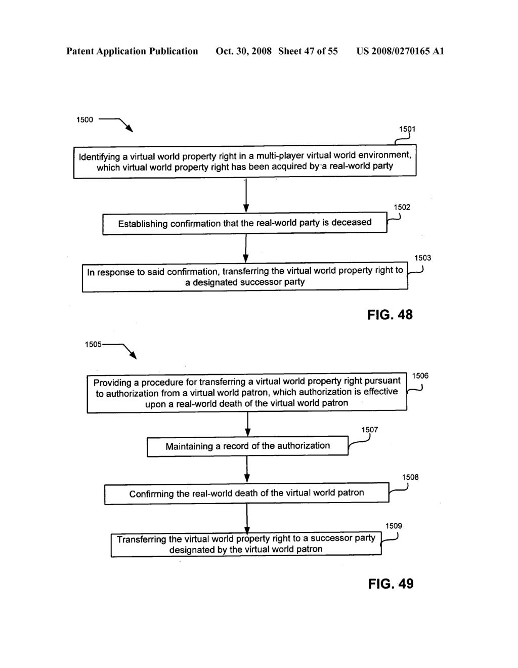 Virtual world property disposition after real-world occurrence - diagram, schematic, and image 48