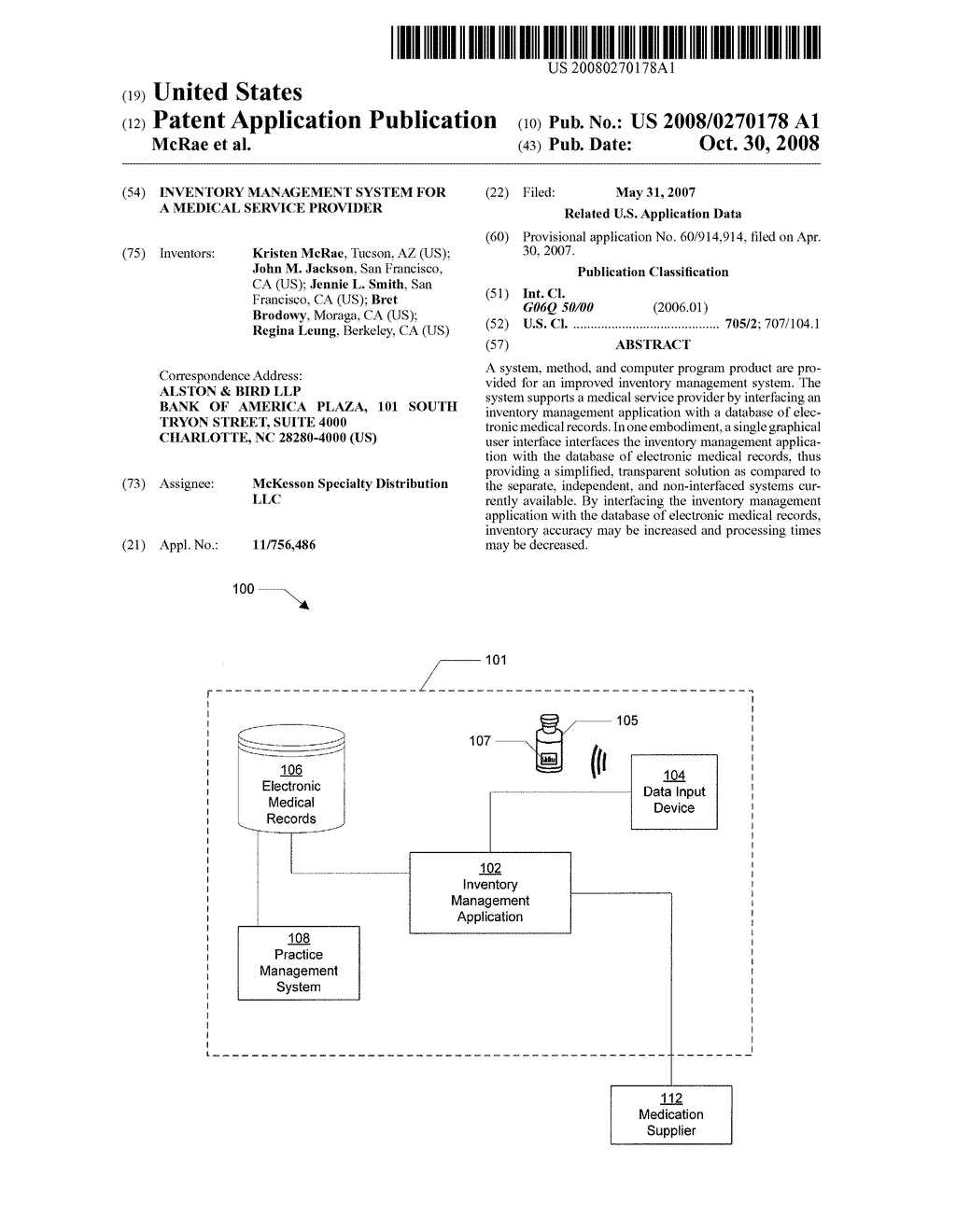 Inventory Management System For A Medical Service Provider - diagram, schematic, and image 01