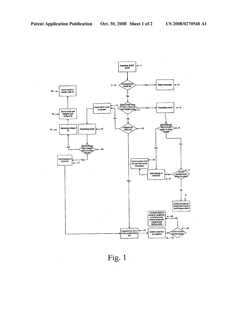 Filter and a Method of Filtering Electronic Messages - diagram, schematic, and image 02