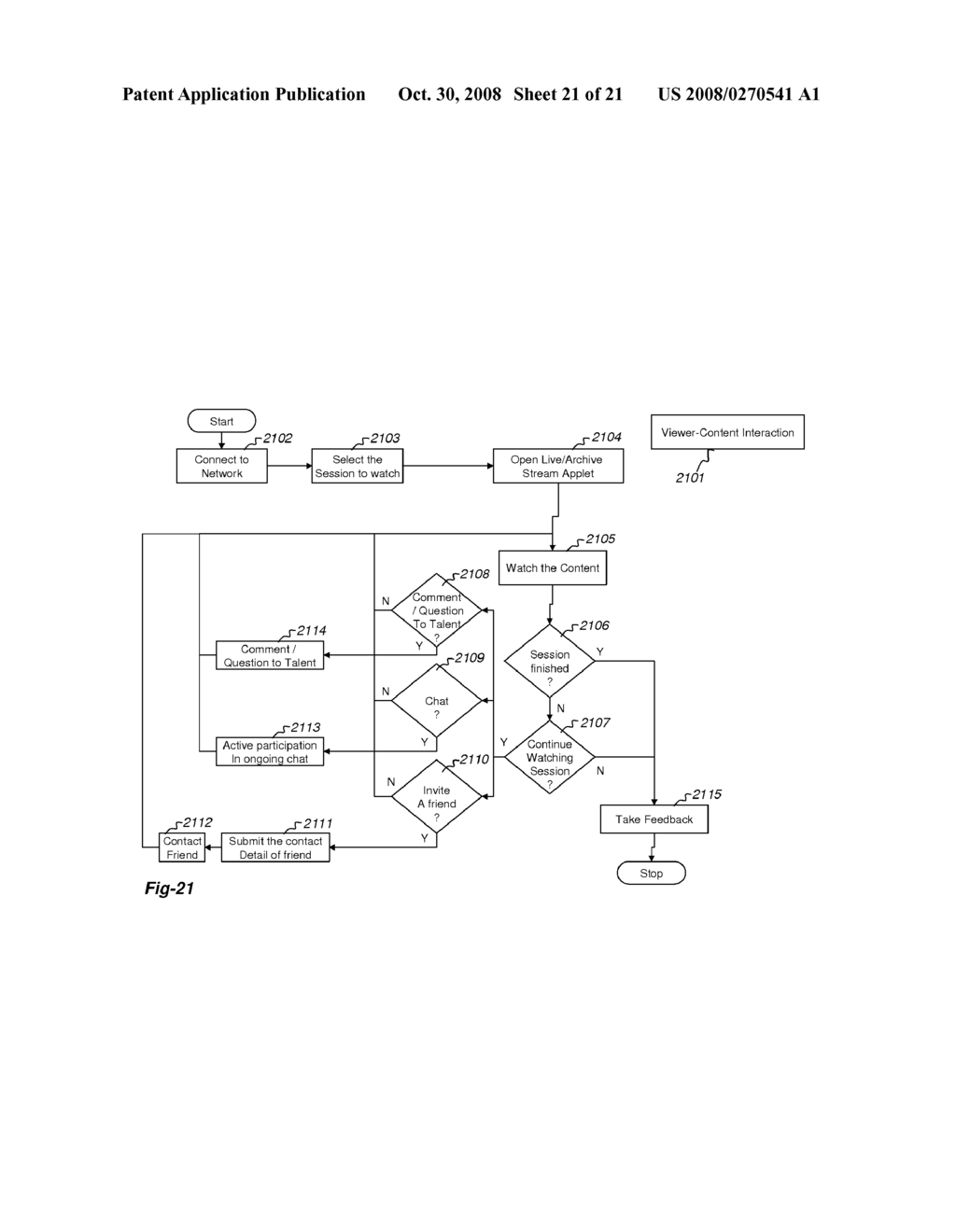 Interactive audio/video method on the internet - diagram, schematic, and image 22