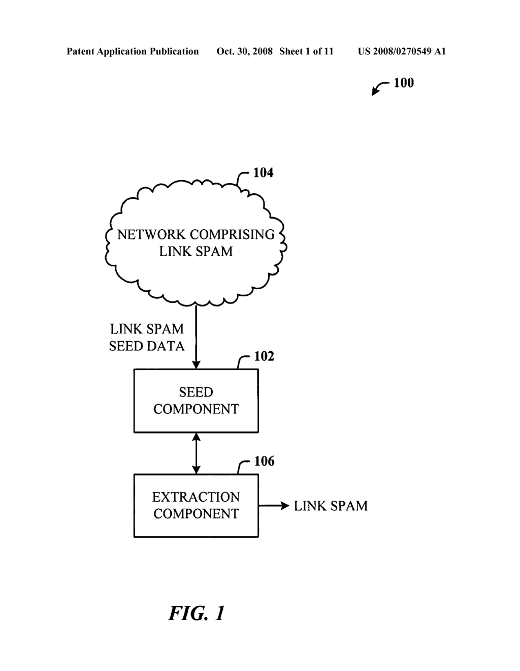 Extracting link spam using random walks and spam seeds - diagram, schematic, and image 02