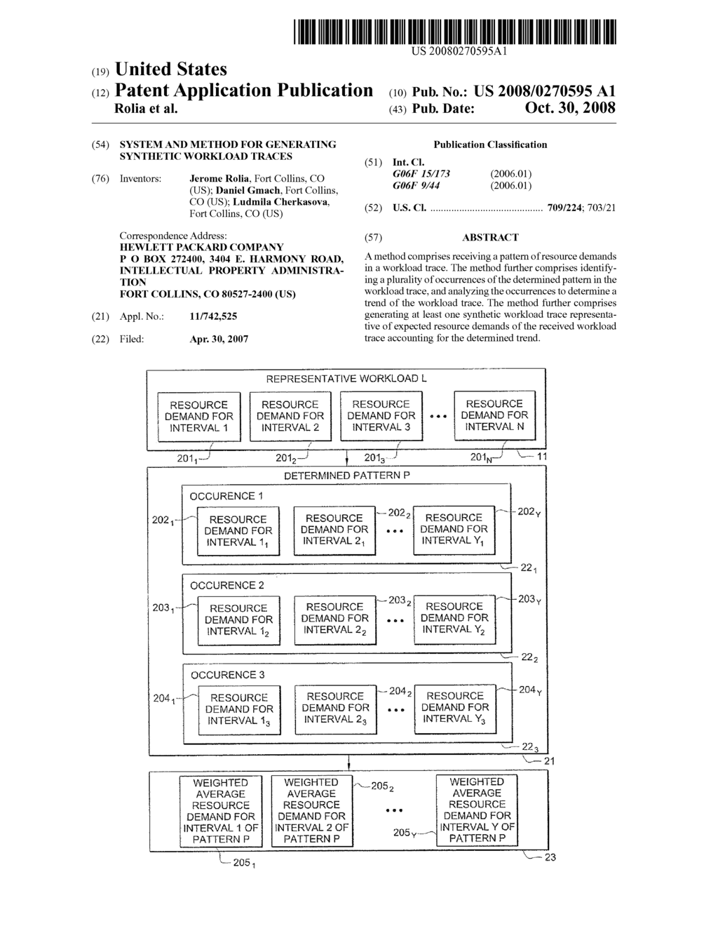 SYSTEM AND METHOD FOR GENERATING SYNTHETIC WORKLOAD TRACES - diagram, schematic, and image 01