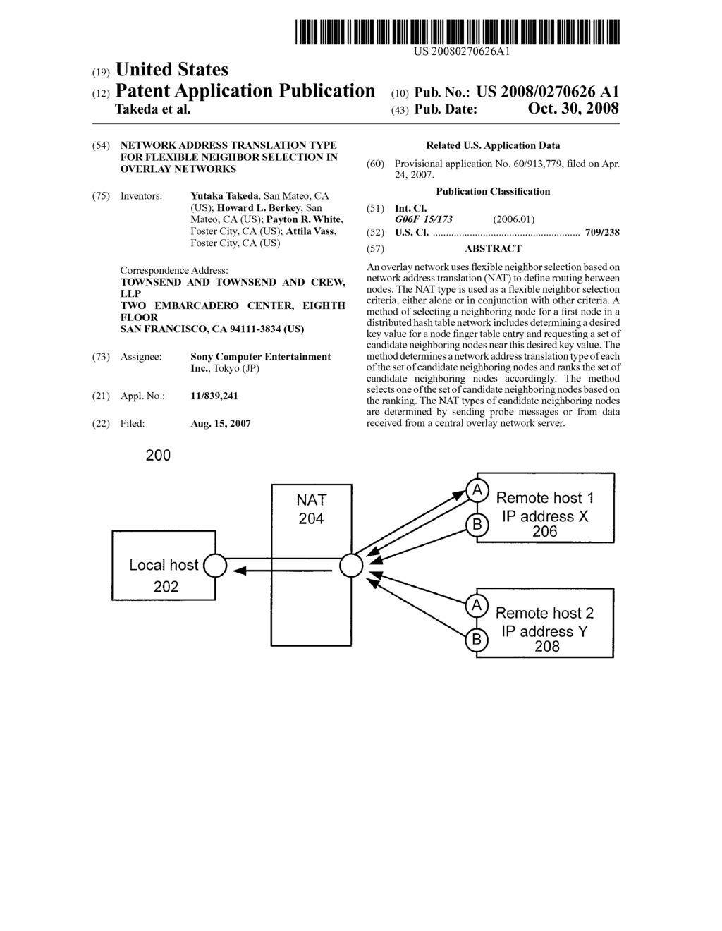 NETWORK ADDRESS TRANSLATION TYPE FOR FLEXIBLE NEIGHBOR SELECTION IN OVERLAY NETWORKS - diagram, schematic, and image 01