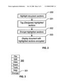 Method for Selective Encryption Within Documents diagram and image