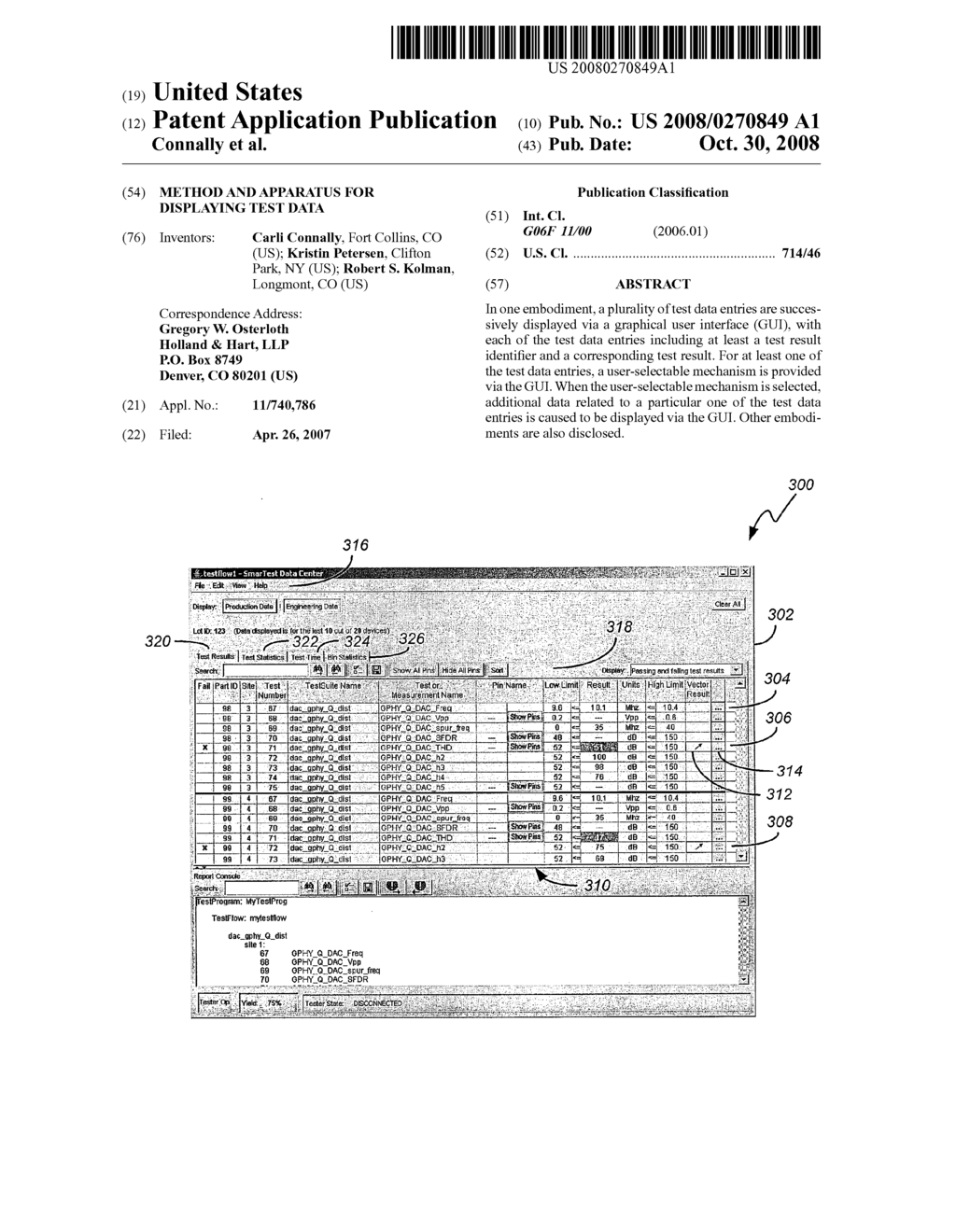 Method and Apparatus for Displaying Test Data - diagram, schematic, and image 01