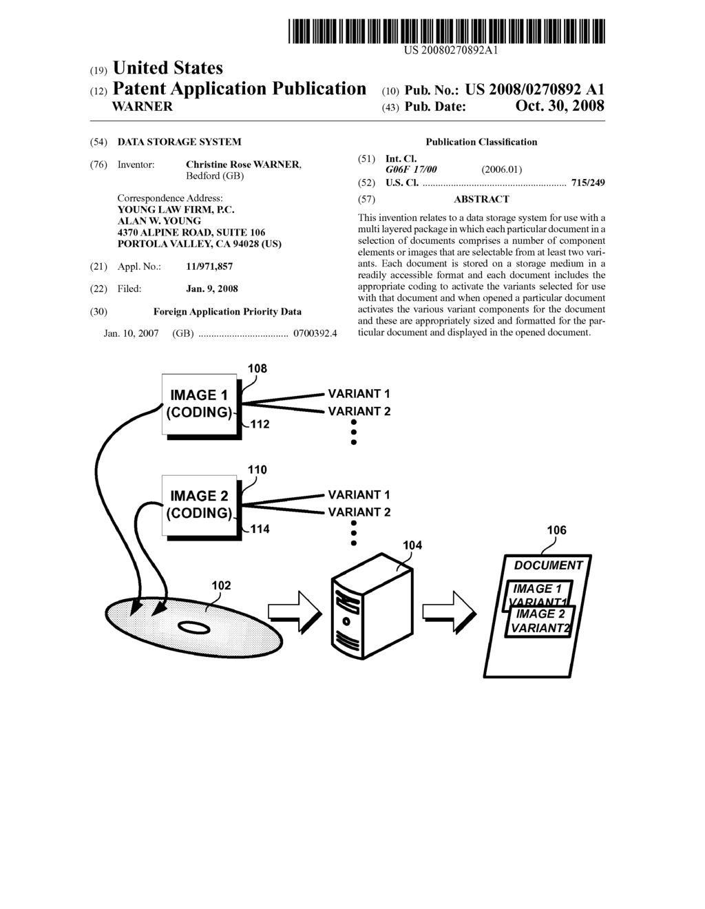 DATA STORAGE SYSTEM - diagram, schematic, and image 01