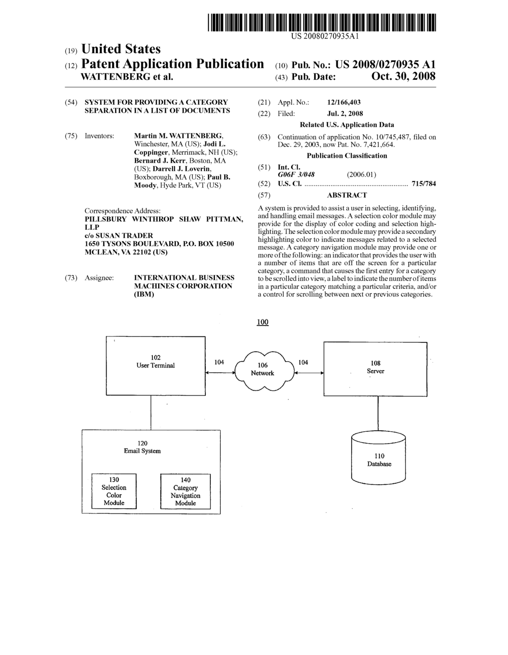 SYSTEM FOR PROVIDING A CATEGORY SEPARATION IN A LIST OF DOCUMENTS - diagram, schematic, and image 01