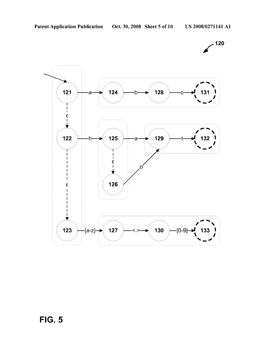 PARALLELIZED PATTERN MATCHING USING NON-DETERMINISTIC FINITE AUTOMATA - diagram, schematic, and image 06