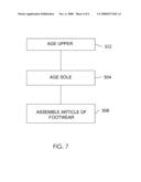 Article of Footwear Having a Worn Appearance and Method of Making Same diagram and image