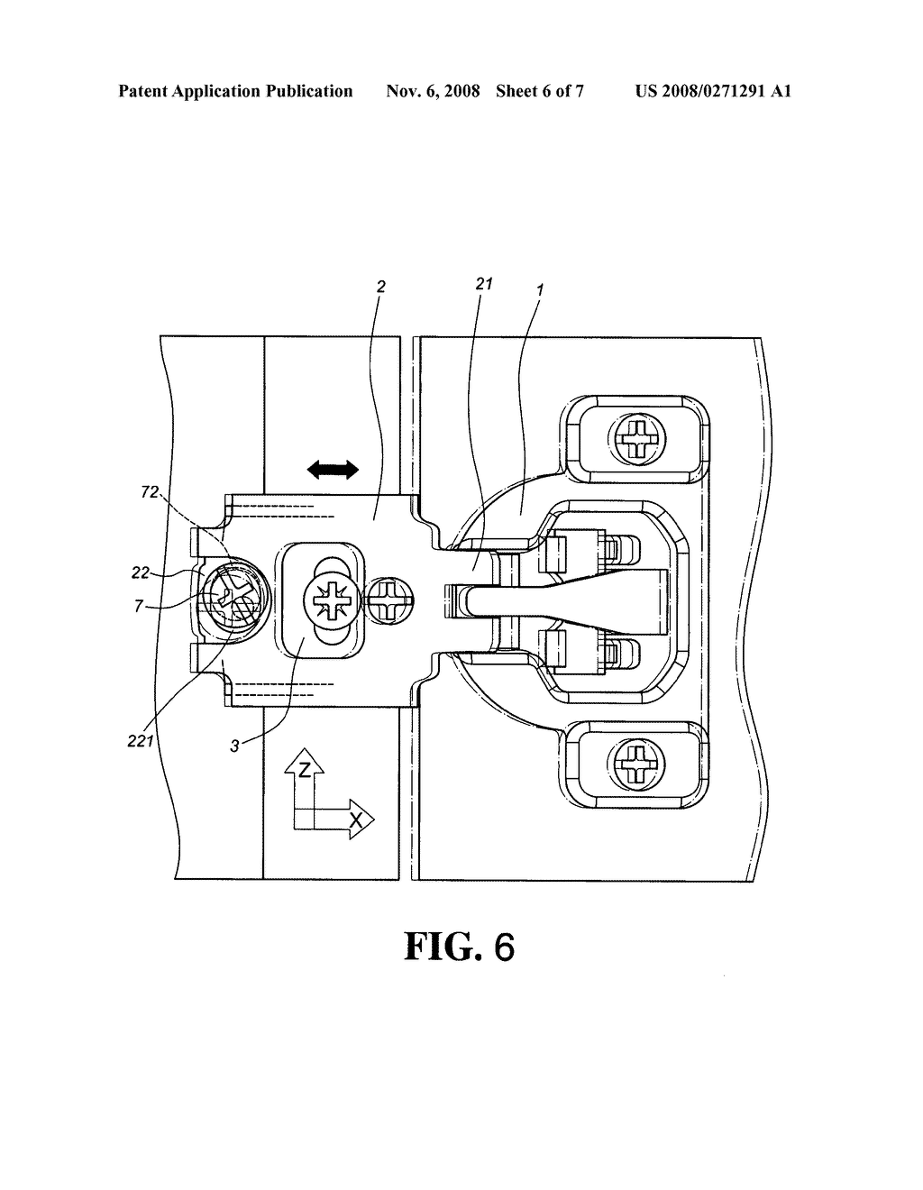 Multi-directional adjustment hinge - diagram, schematic, and image 07