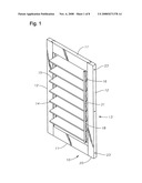 Louvered shutters with side-mounted tilt control diagram and image