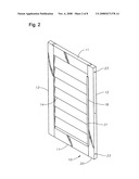 Louvered shutters with side-mounted tilt control diagram and image