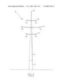 High-Tension Tower, Power Transporting System, Power Transporting Method and Assembling Method diagram and image