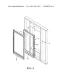 Frame assembly for the opening of a structure diagram and image