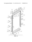 Frame assembly for the opening of a structure diagram and image