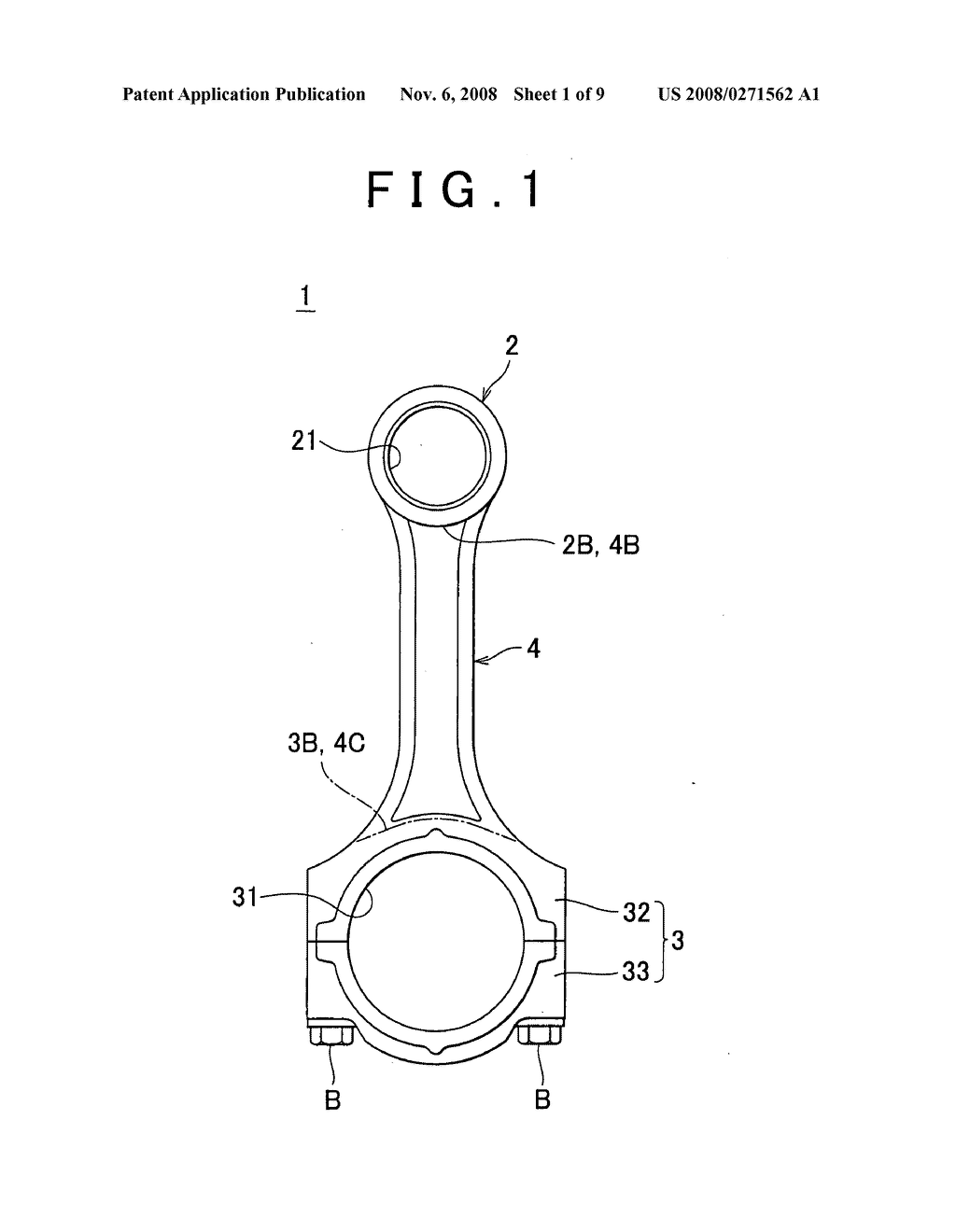 Connecting rod for internal combustion engine and method of manufacturing the connecting rod - diagram, schematic, and image 02