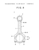 Connecting rod for internal combustion engine and method of manufacturing the connecting rod diagram and image