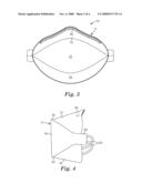 MAINTENANCE-FREE RESPIRATOR THAT HAS CONCAVE PORTIONS ON OPPOSING SIDES OF MASK TOP SECTION diagram and image