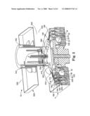 Barrier structure and nozzle device for use in tools used to process microelectronic workpieces with one or more treatment fluids diagram and image