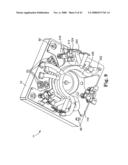 Barrier structure and nozzle device for use in tools used to process microelectronic workpieces with one or more treatment fluids diagram and image