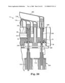 Barrier structure and nozzle device for use in tools used to process microelectronic workpieces with one or more treatment fluids diagram and image